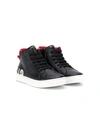 GIVENCHY HIGH-TOP LOGO PRINT SNEAKERS