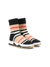 BURBERRY HIGH-TOP KNITTED SNEAKERS