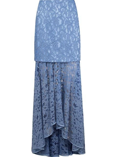 Martha Medeiros 'marescot' Lace Maxi Skirt In Blue