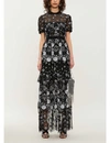SELF-PORTRAIT TIERED SEQUIN-EMBELLISHED TULLE MIDI DRESS,234-3003847-RS20089M
