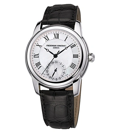 Frederique Constant Fc-710mc4h6 Classic Stainless Steel And Leather Unisex Watch
