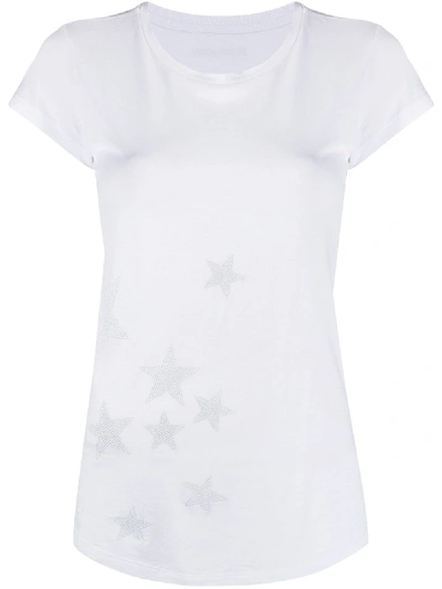 Zadig & Voltaire Strass Star T-shirt In White