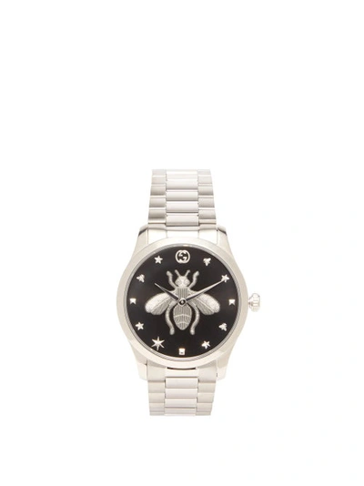 Gucci G-timeless Stainless-steel Watch In Silver