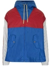 GUCCI GUCCI GG HOODED COLOUR BLOCK JACKET