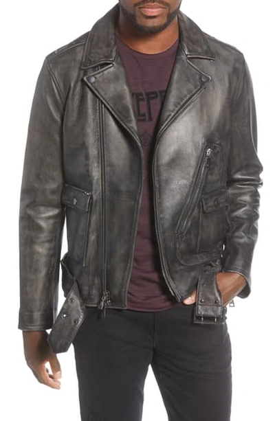 John Varvatos Star Usa Lambskin Leather Jacket In Black