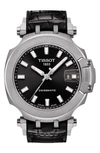TISSOT T-SPORT AUTOMATIC LEATHER STRAP WATCH, 48MM,T1154071705100