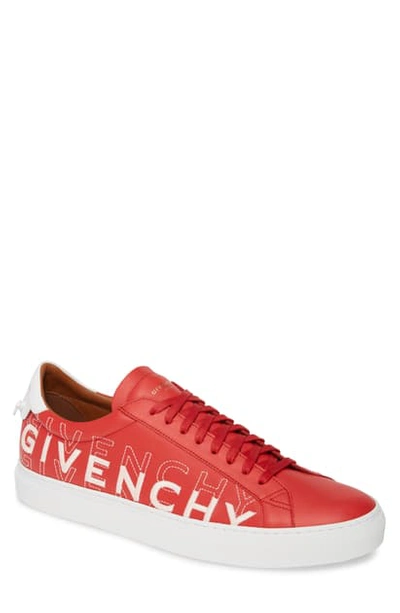 Givenchy Logo Urban Street Sneaker In Red/ White