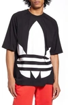 ADIDAS ORIGINALS BIG TREFOIL CREWNECK T-SHIRT,FM9904