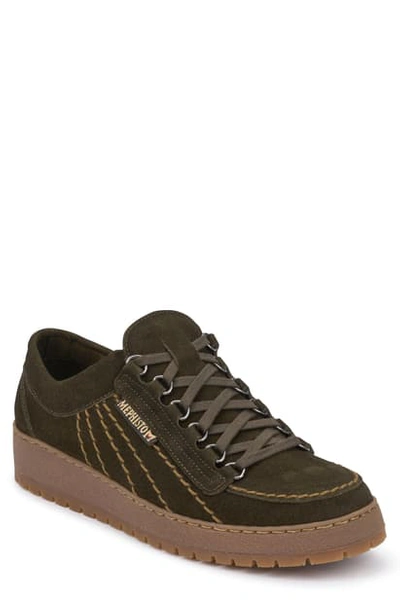 Mephisto Rainbow Sneaker In Moss Suede