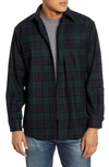 PENDLETON LODGE PLAID BUTTON-UP WOOL FLANNEL SHIRT,AA03730069R