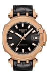 TISSOT T-SPORT AUTOMATIC LEATHER STRAP WATCH, 48MM,T1154073705100