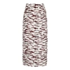 Rejina Pyo Mini Ruched Tiger-print Twill Midi Skirt In Ivory