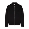 John Smedley Maclean Black Wool Bomber Jacket In Black