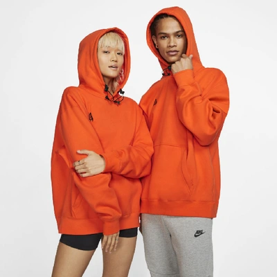 Nike Acg Pullover Hoodie In Orange