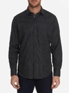 Robert Graham Micro Houndstooth-print Classic Fit Shirt In Charcoal