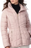 Bernardo Micro Touch Water Resistant Quilted Jacket In Petal Pink