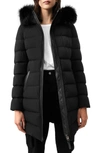 Mackage Calla-x Stretch Genuine Fox Fur Trim Water Repellent Down Coat In Black