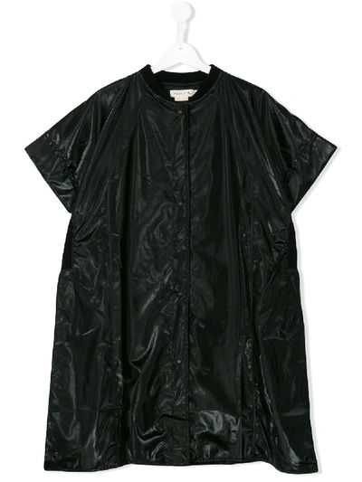 Andorine Kids' Oversized Shortsleeved Coat In Black