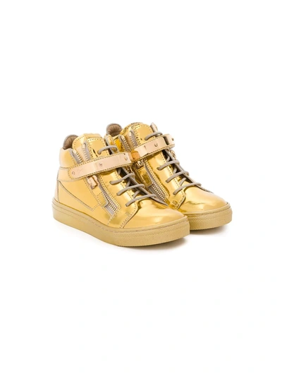 Giuseppe Junior Kids' Vegas Junior高帮板鞋 In Metallic