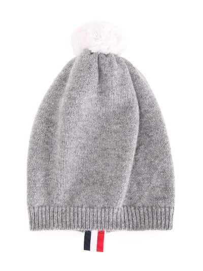 Thom Browne Babies' Classic Beanie In Grey