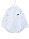 Comme Des Garçons Striped Shirt In Blue