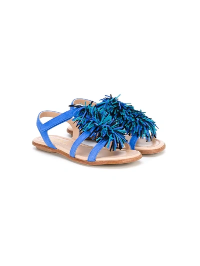 Aquazzura Mini Kids' Wild Sandals In Blue