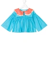 Raspberry Plum Kiss Blouse In Blue