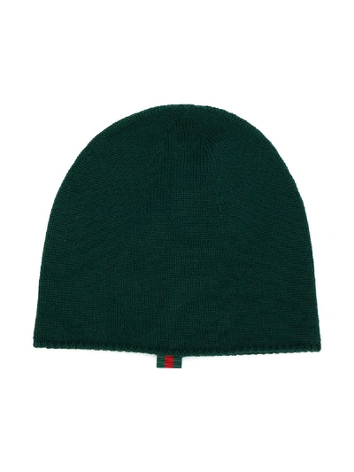 Gucci Kids' Knitted Beanie In Green
