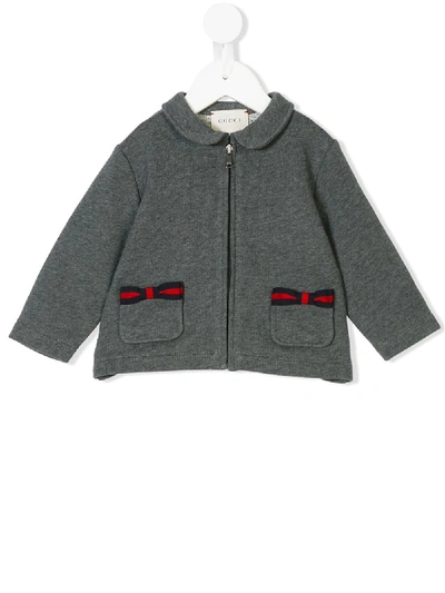Gucci Babies' 拉链夹克 In Grey