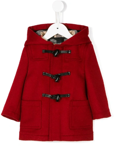 Burberry Babies' Duffle Coat In Red