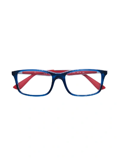 RAY-BAN JUNIOR BICOLOUR RECTANGULAR GLASSES