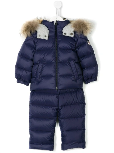 Moncler Babies' Mauger Ski Suit In Blue