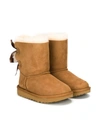 Ugg Kids' Bailey Bow Ii Sheepskin Boots In Chestnut