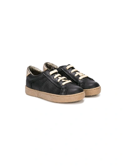 Pèpè Kids' Lace Up Trainers In Black