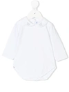 Siola Peter Pan-collar Ruffled-trim Body In White