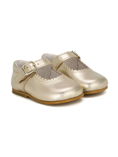 Andanines Shoes Babies' Scalloped Detail Ballerinas In Metallic