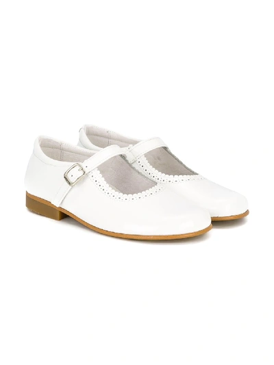 Andanines Shoes Kids' Scalloped Detail Ballerinas In White