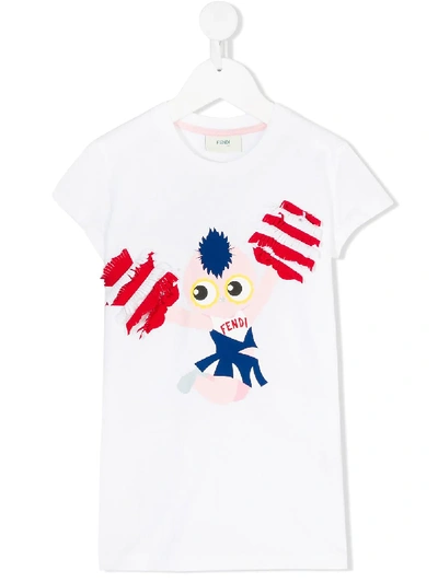 Fendi Piro-chen T-shirt In White