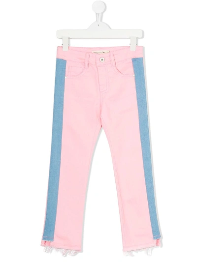 Andorine Kids' Slim-fit Denim Trousers In Pink