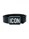 Dsquared2 Teen Logo-print Belt In Black
