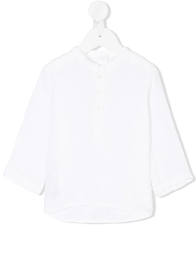 Il Gufo Babies' Henley Shirt In White