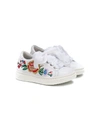 ANDREA MONTELPARE EMBROIDERED FLORAL SNEAKERS