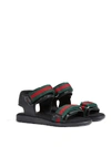 GUCCI WEB-DETAILED LEATHER SANDALS