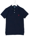 Ralph Lauren Kids' Embroidered Logo Polo Shirt In Blue