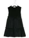 Moncler Bow Detail Dress In Black