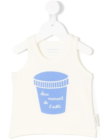 Tiny Cottons Babies' Ice Cream Pot Print Top In White
