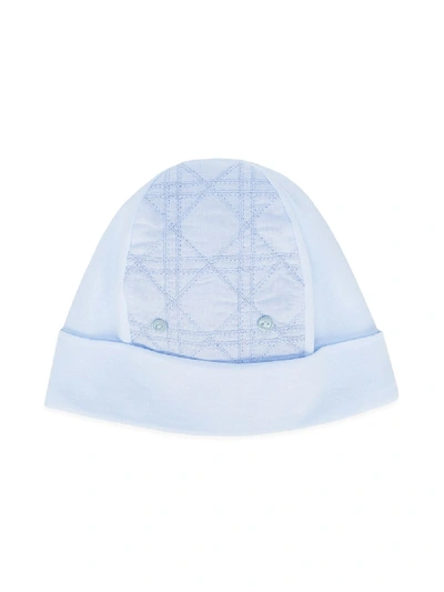 Baby Dior Babies' Embroidered Hat In Blue