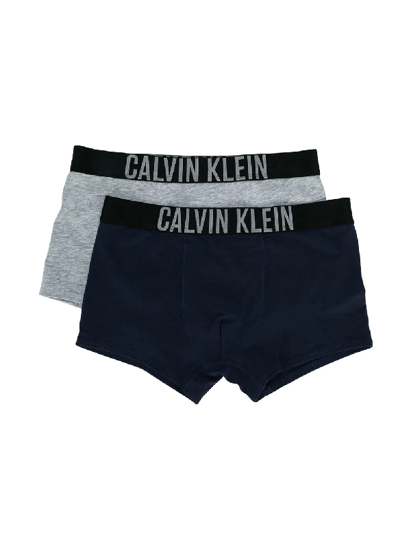 Calvin Klein Teen Boxer 2 Pack In Blue | ModeSens