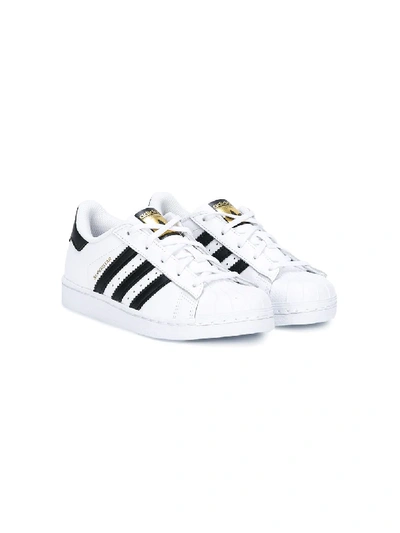 Adidas Originals Kids' Superstar Sneakers In White