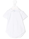 Siola Peter Pan-collar Ruffled-trim Body In White